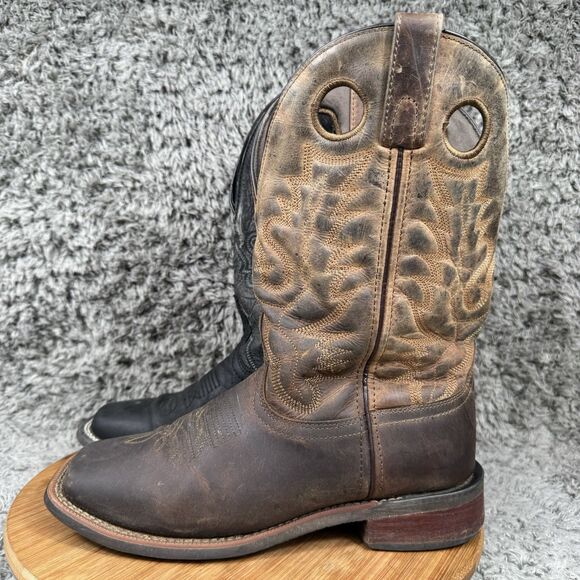 Smoky Mountain Cowboy Boots Men's 7.5 Western Leather - Picture 2 of 10